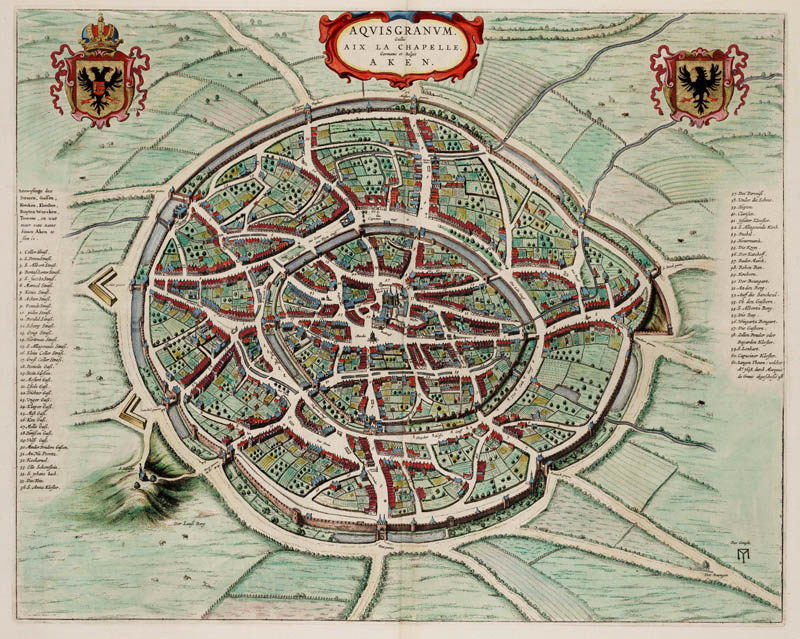 Aken (Aachen) 1649 Blaeu